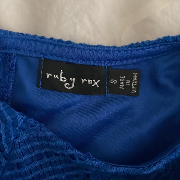 Ruby Rox Tween Teen Girls Dress in small. NEW NWT approx 6-7 years old Blue - Picture 2 of 6